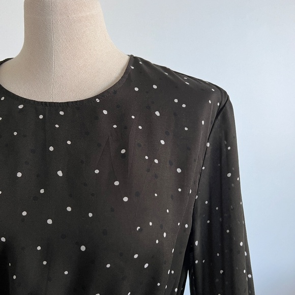 H&M - Kaki Polka Dot Midi Dress - Picture 2 of 11